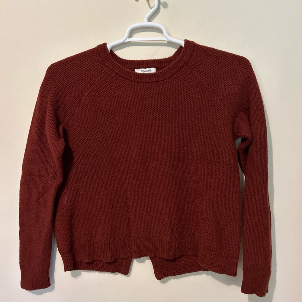 Madewell Cotton Sweater Women’s S Rust Pullover Shirt Casual Boho Crossover
